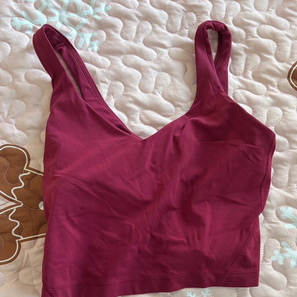 Workout cropped tank top Burgundy